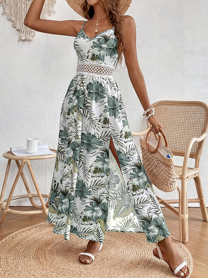 Isabella™ | Elegant Floral Split Dress