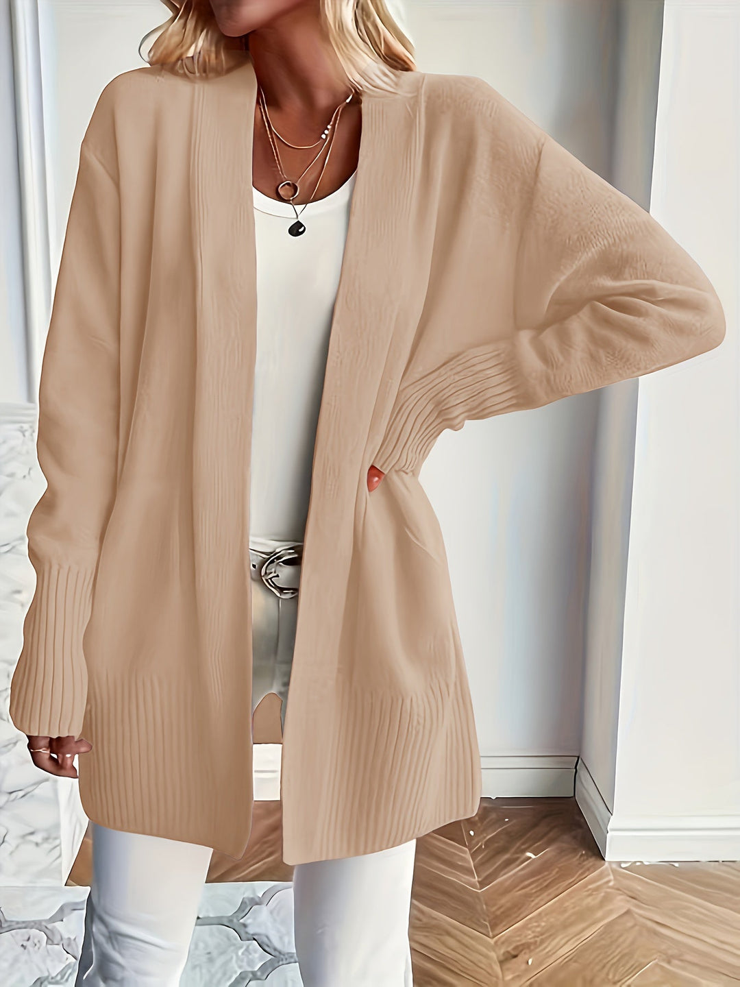 Ella™ | Elegant Open Front Knit Cardigan