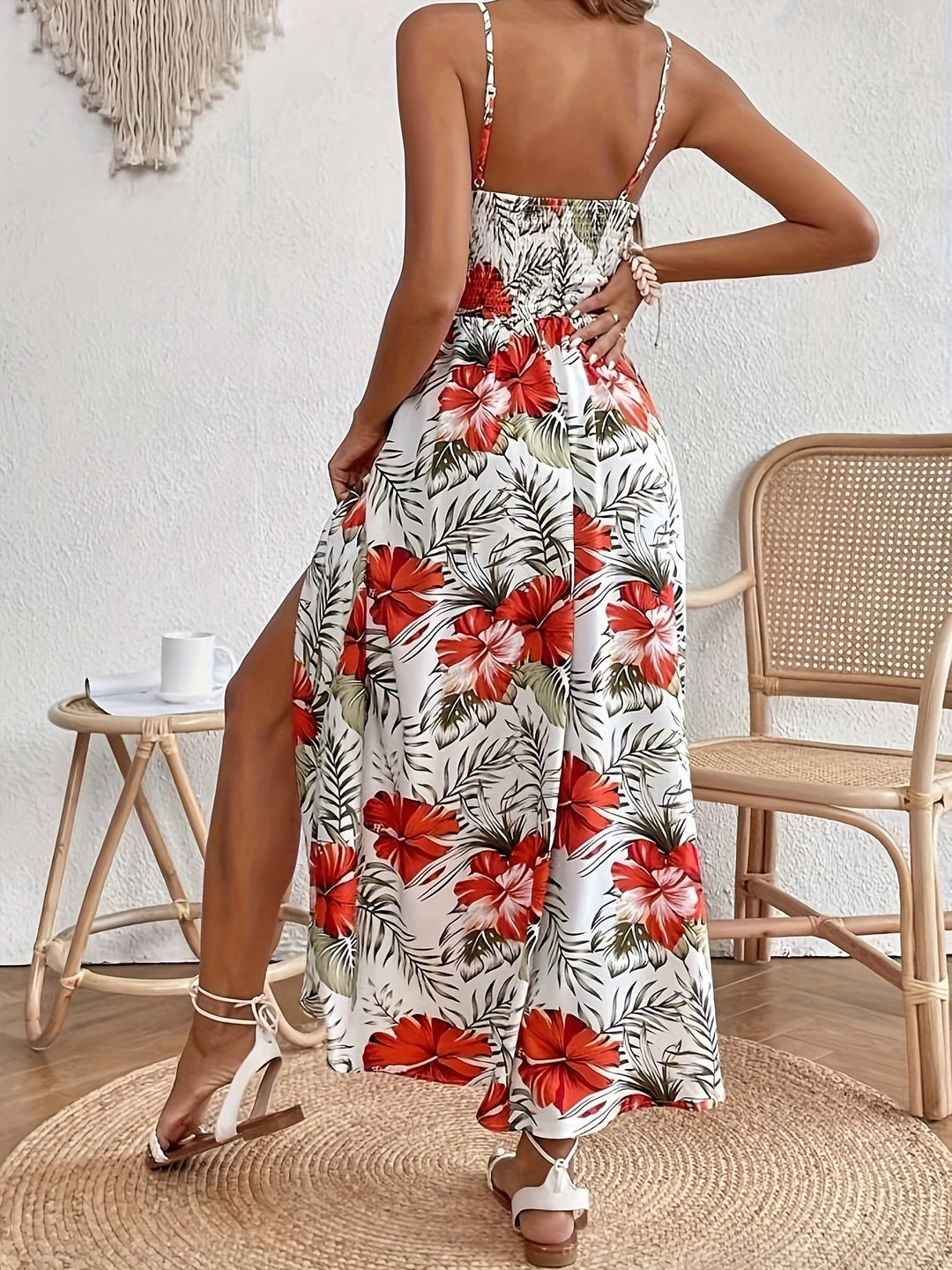 Isabella™ | Elegant Floral Split Dress