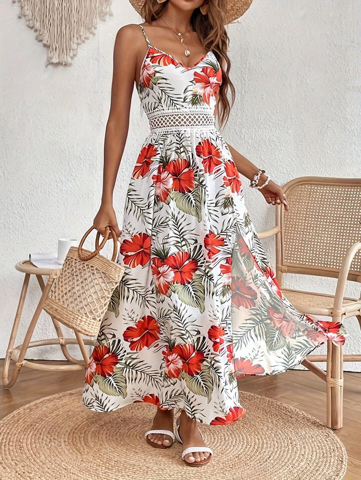 Isabella™ | Elegant Floral Split Dress