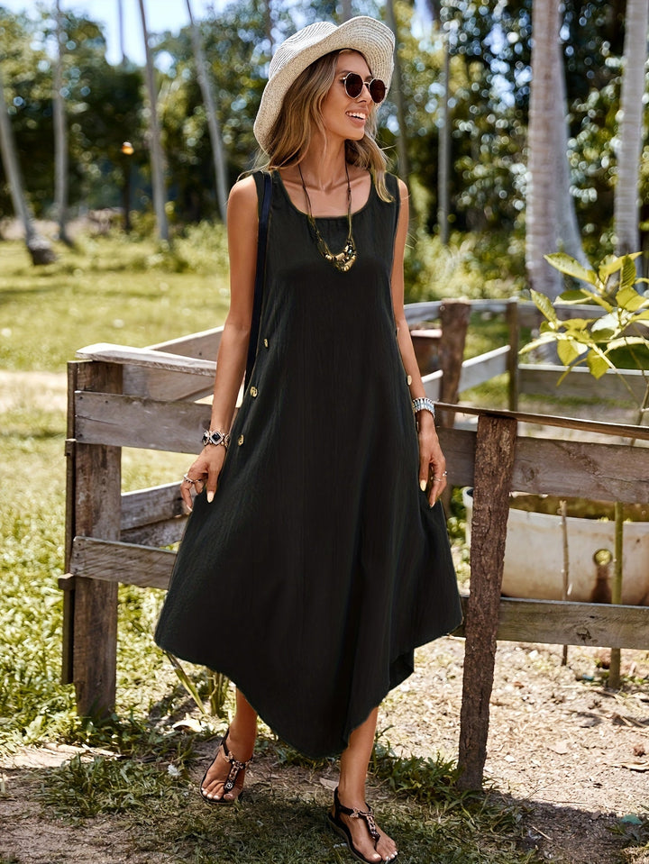 Lila™ | Comfortable Asymmetrical Hem Dress