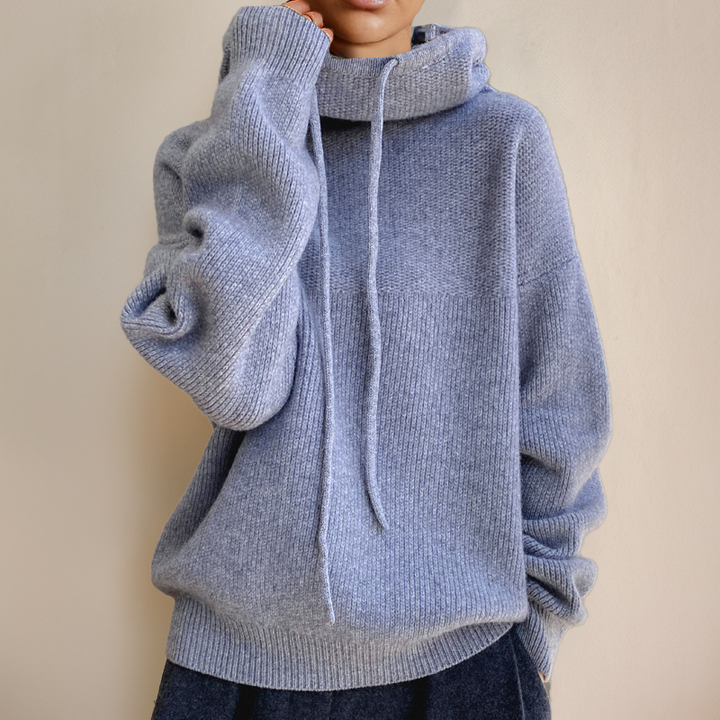 Phoebe ™ | Oversized Knit Hoodie with Drawstring