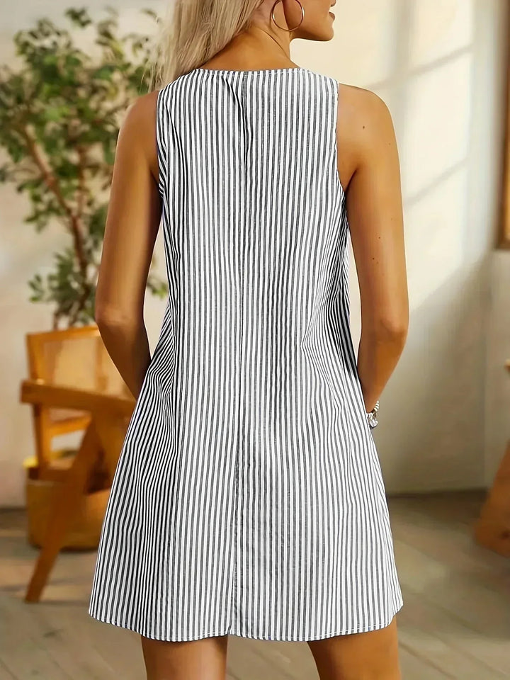 Norah™ | Classic Striped Sleeveless Dress